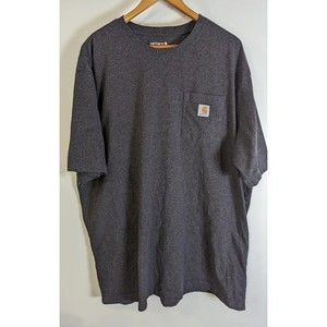 CARHARTT MEN'S SHORT SLEEVE T-SHIRT ORIGINAL FIT MEN'S SZ 2 XL TALL POCKET GREY